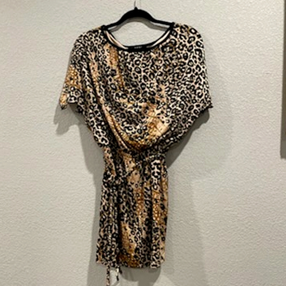 LEOPARD PRINT MINI DRESS